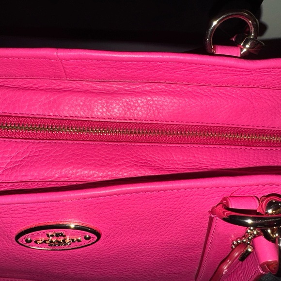 Coach Pink Pebbled Leather Tote Bag - Picture 7 of 7